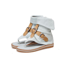 Denim Pale Blue Casual Flip Flop Flat Sandals for Women