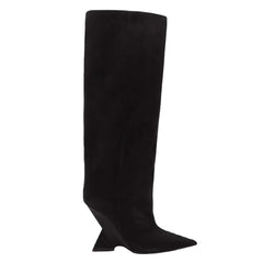 5 Zoll lange Lycra-Stiefel mit spitzer Zehenpartie und Stilettoabsatz