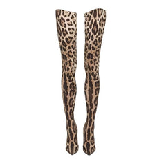 5 Zoll lange Lycra-Stiefel mit spitzer Zehenpartie und Stilettoabsatz