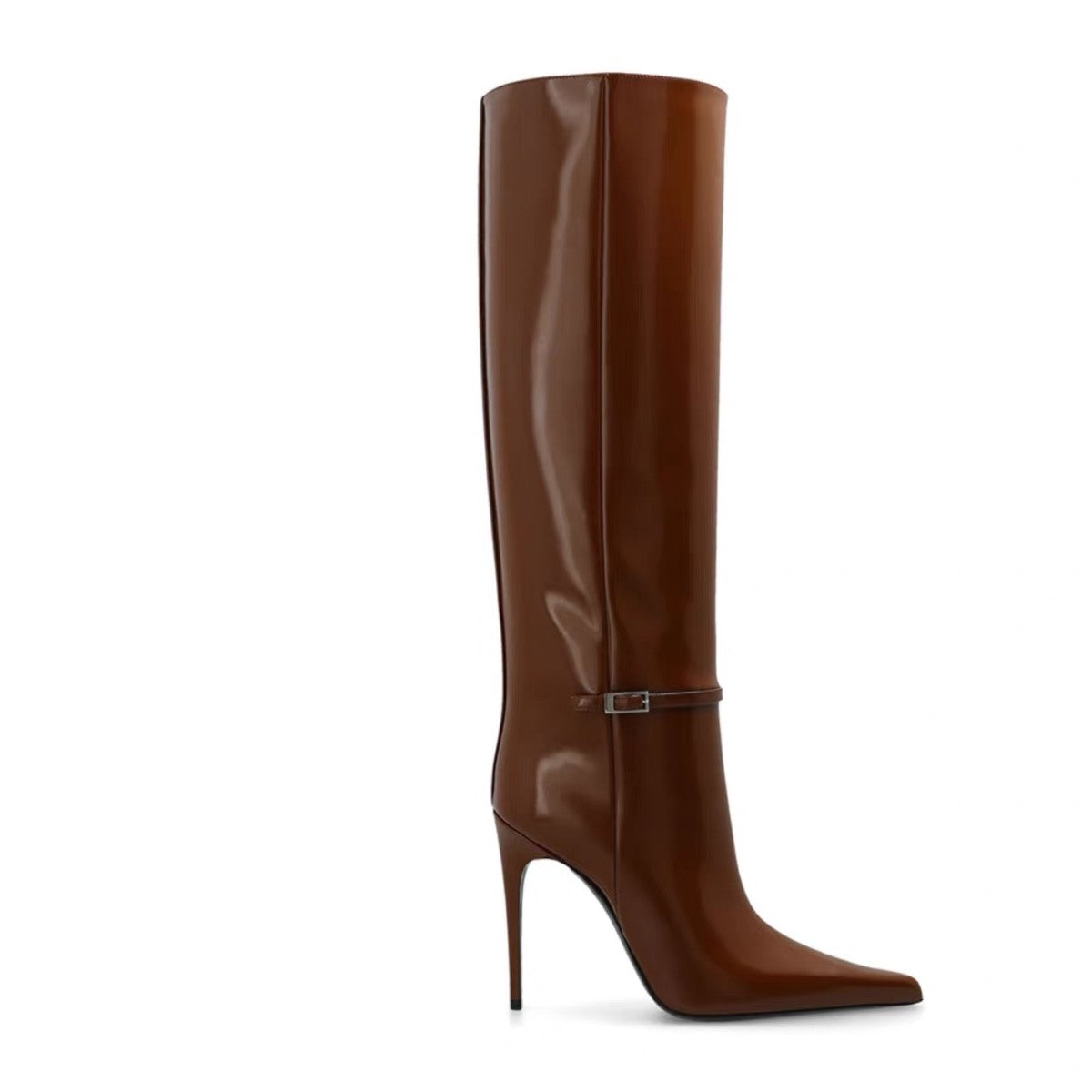 5 Zoll Overknee-Stiefel mit spitzer Zehenpartie und Stilettoabsatz