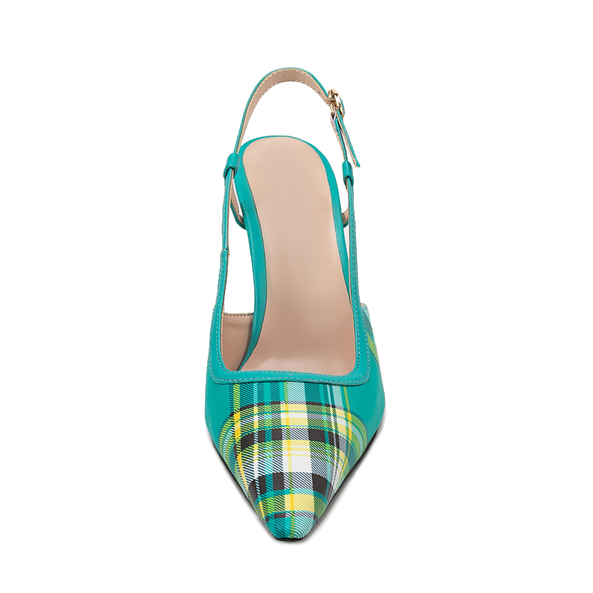 Slingback-Sandalen mit spitzer Zehenpartie und goldenem Paillettenbesatz, 5 Zoll Stilettoabsatz