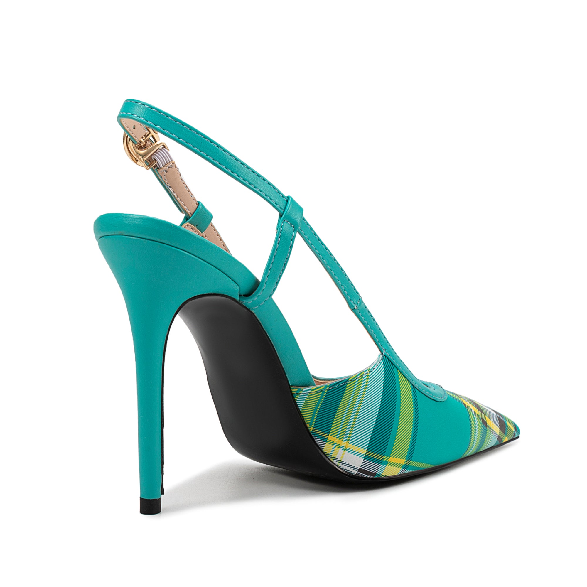 Slingback-Sandalen mit spitzer Zehenpartie und goldenem Paillettenbesatz, 5 Zoll Stilettoabsatz