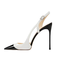 Escarpins à talons aiguilles et bout pointu en paillettes dorées de 5 pouces avec bride arrière
