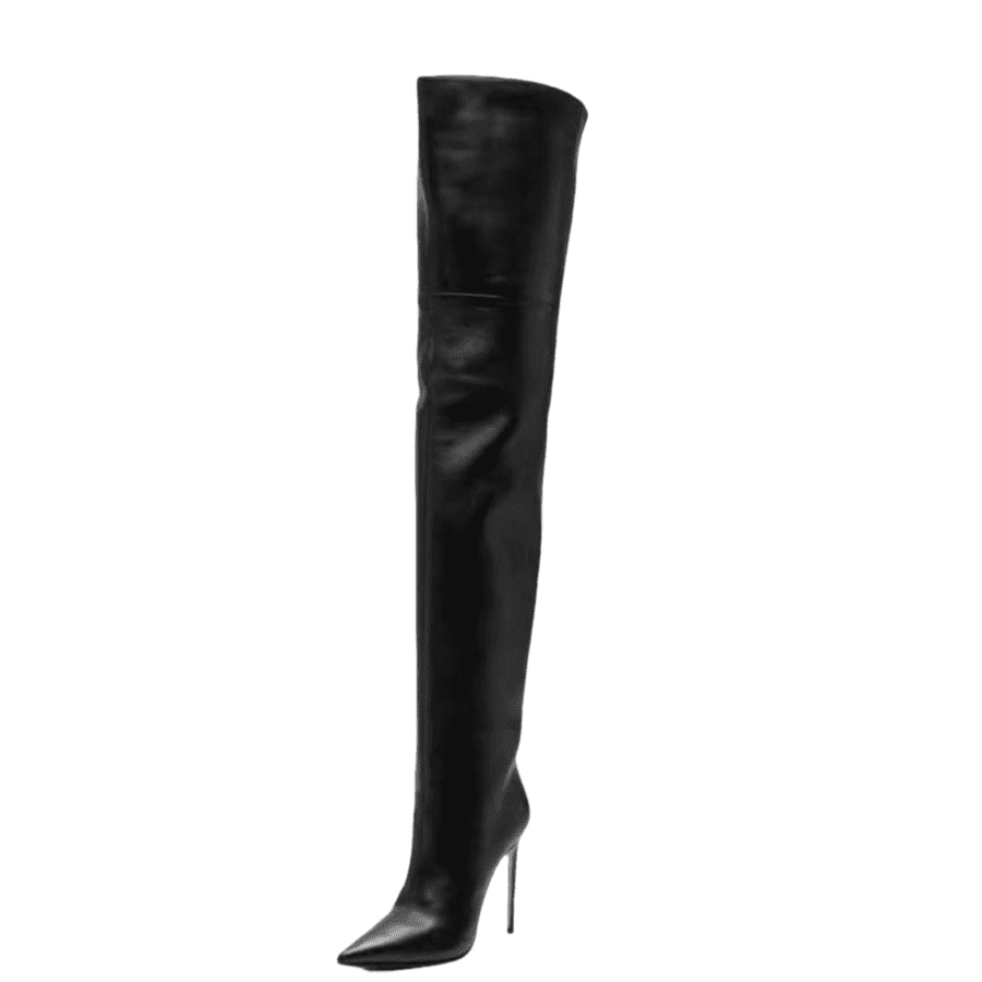 Overknee-Stiefel mit spitzer Zehenpartie und Stilettoabsatz