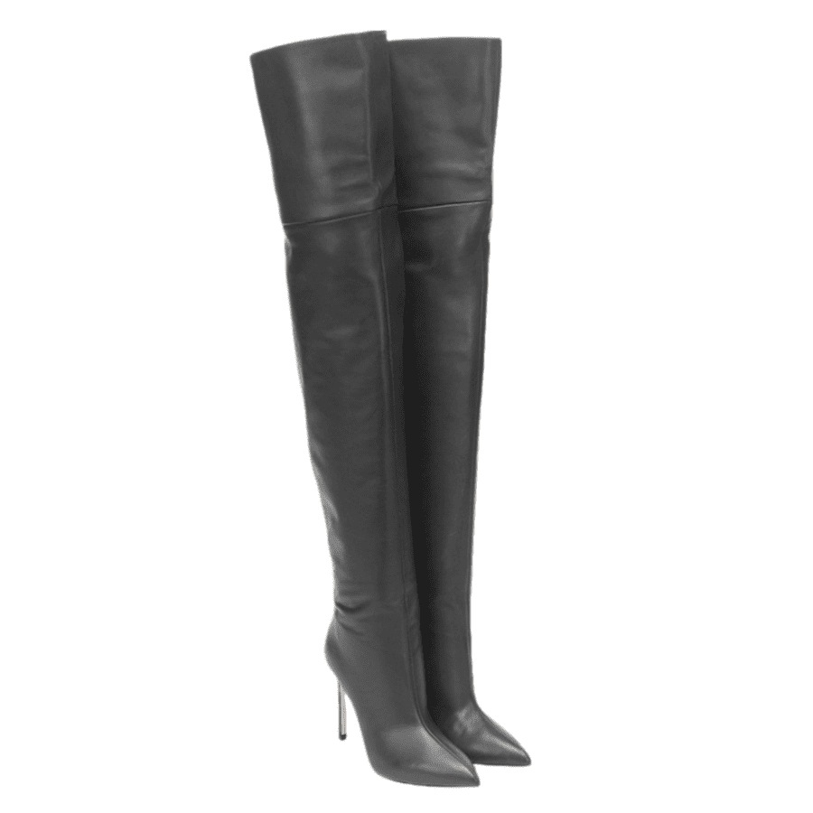 Overknee-Stiefel mit spitzer Zehenpartie und Stilettoabsatz