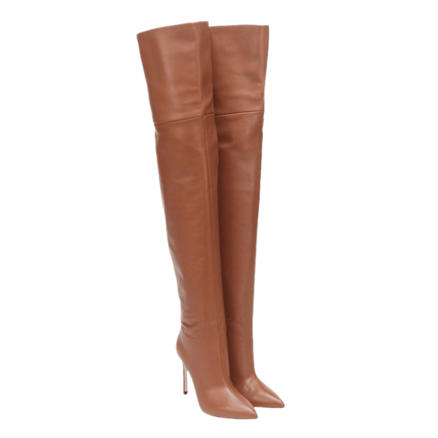 Overknee-Stiefel mit spitzer Zehenpartie und Stilettoabsatz