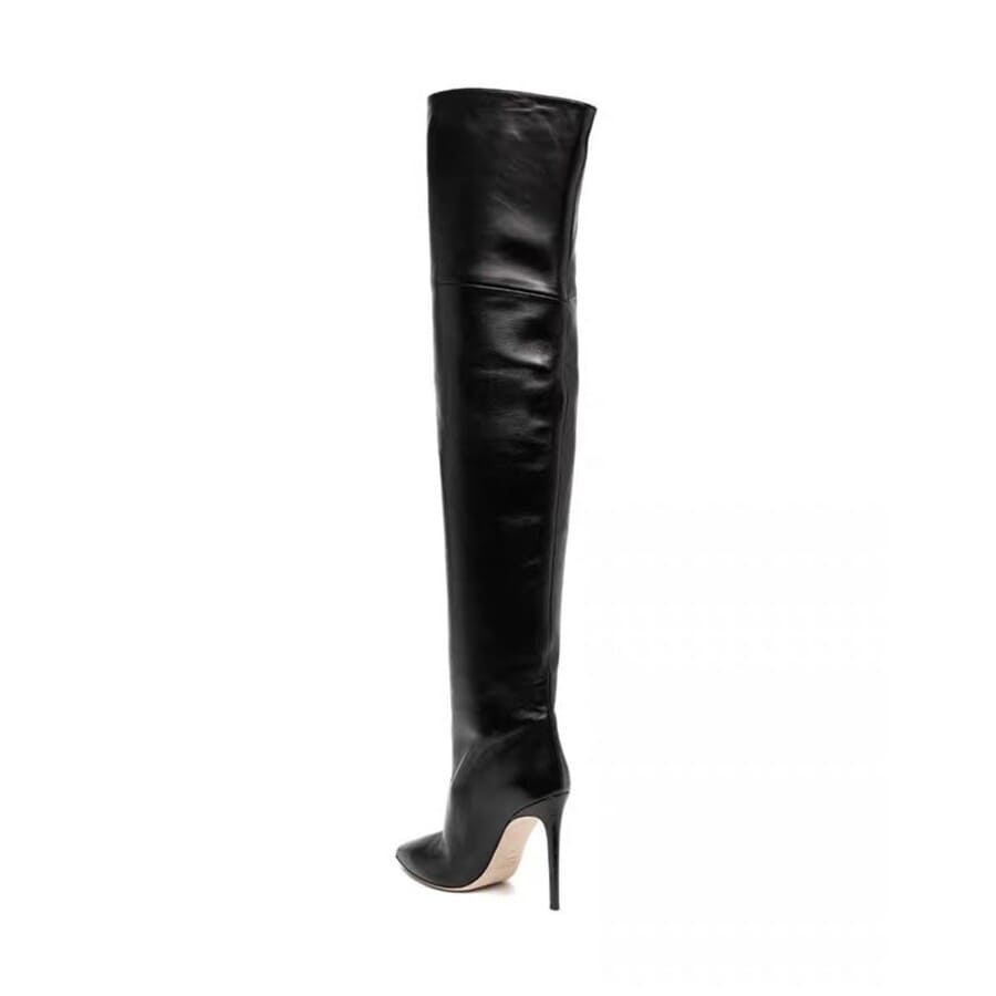 Overknee-Stiefel mit spitzer Zehenpartie und Stilettoabsatz