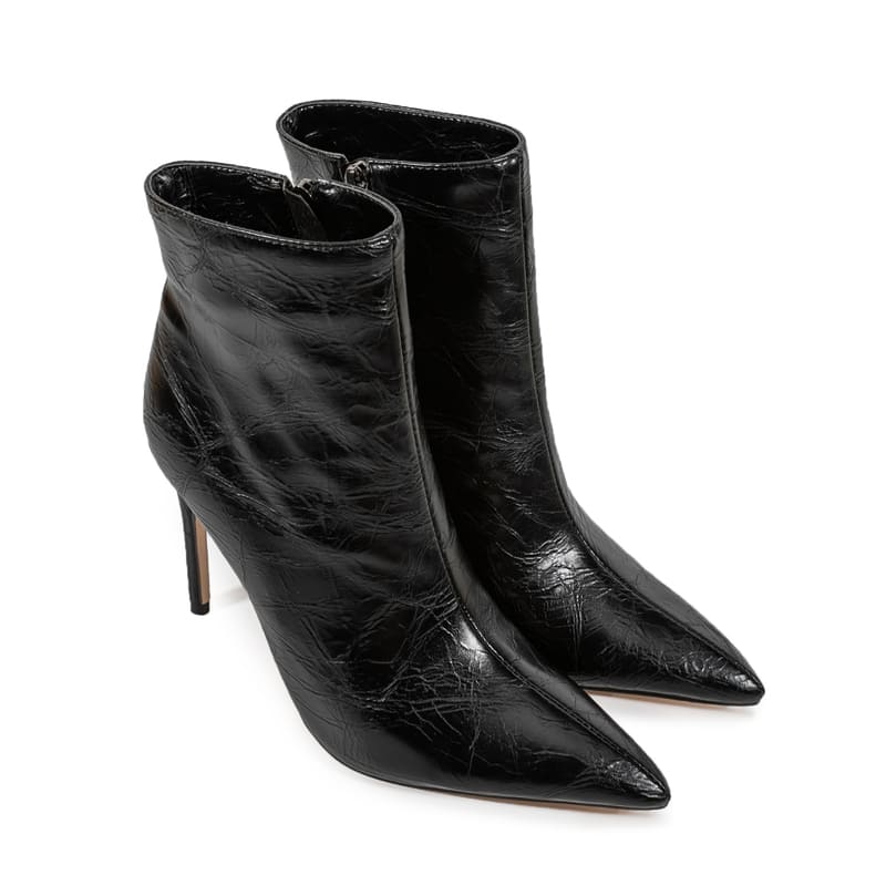 Soft Pointed Toe Texture Print Stiletto Heel Fashion Booties for Lady