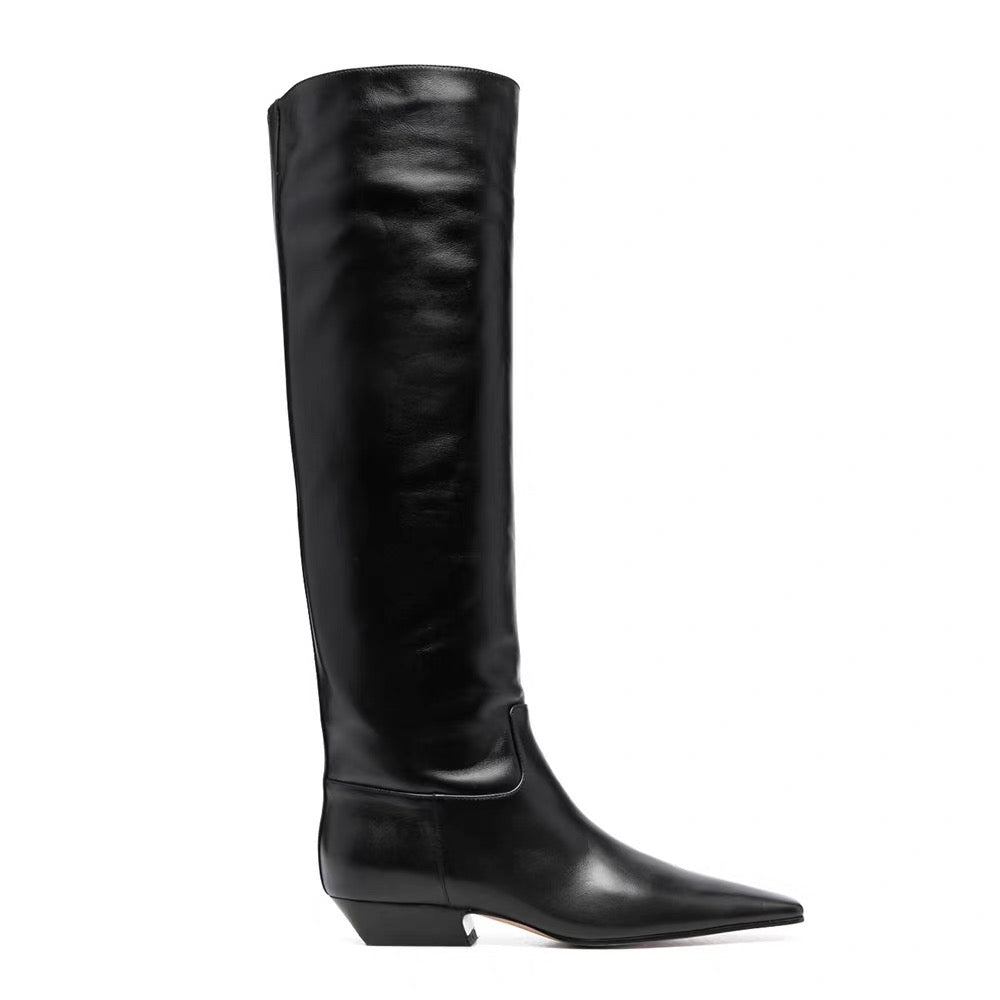 5 Zoll Overknee-Stiefel mit spitzer Zehenpartie und Stilettoabsatz