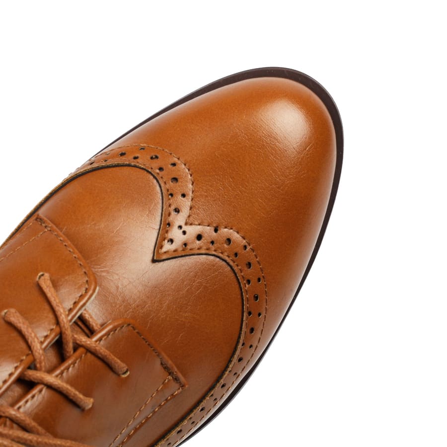 Vintage Lace-Up Block Heel Oxford Shoes for Women