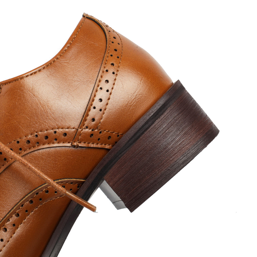 Vintage Lace-Up Block Heel Oxford Shoes for Women