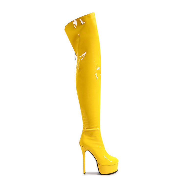 Braune Stiefel mit spitzer Spitze und Stilettoabsatz und Steinmuster