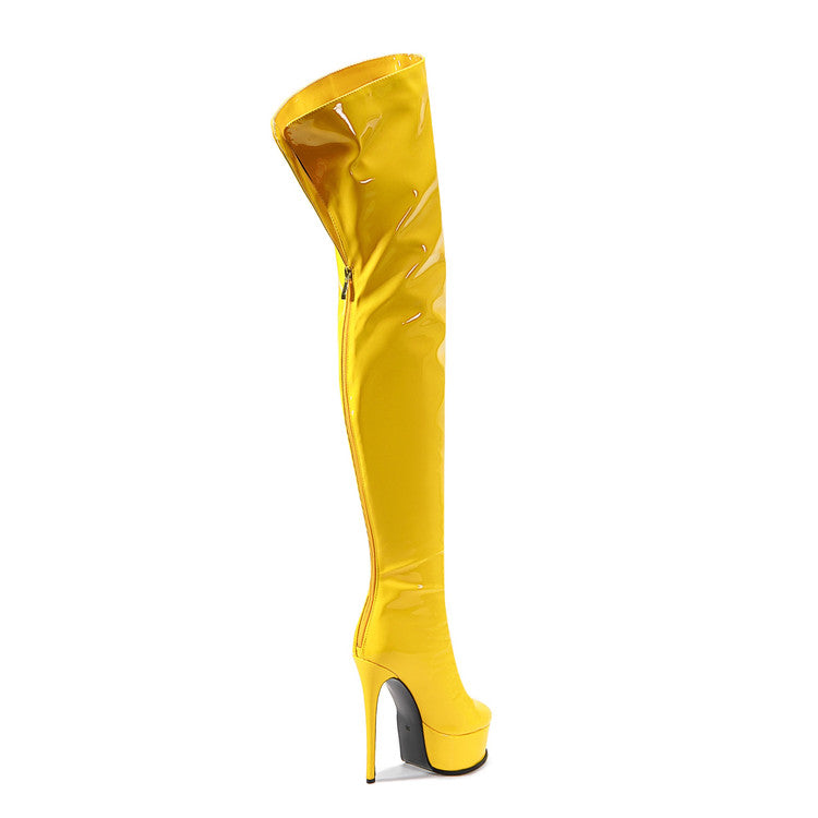 Braune Stiefel mit spitzer Spitze und Stilettoabsatz und Steinmuster